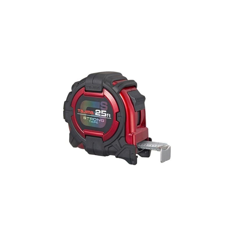 TAJIMA Tape Measure - 25 ft x 1-1/16 inch GS-Lock Measuring Tape with Shock Resistant Case & Acrylic Coated Blade - GS-25BW - Image 1